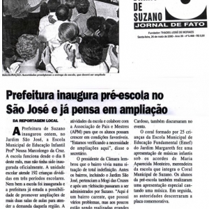 Inaugurazione della scuola "Neusa Marcolongo da Cruz" che era maestra. E' deceduta nel 2001.