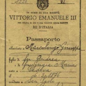 Il passaporto di Giuseppe Marcolongo
